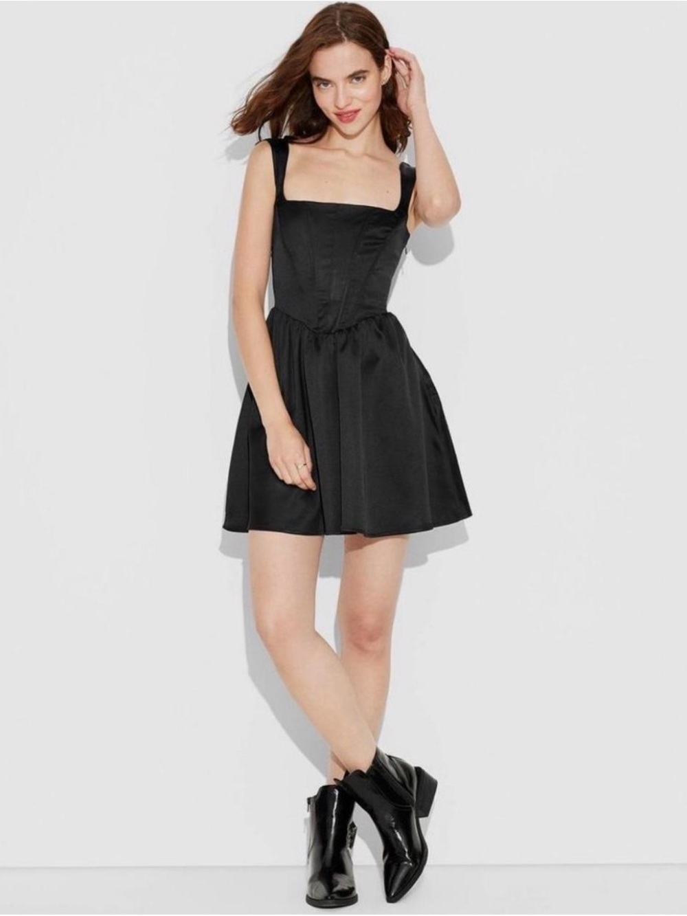 Wild Fable Corset Mini Dark Coquette Dress Size Medium E9